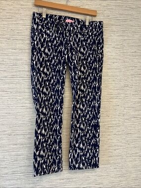 Lilly Pulitzer Navy & White Ankle Cropped Pants